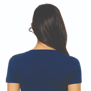 T-shirts à col en V en coton biologique doux et respirant OEM de vêtements écologiques et durables pour femmes sans col - Product Image 4