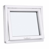 Fenêtre à auvent en PVC, à ouverture par le haut, ventilée, étanche à la pluie, double vitrage, écoénergétique