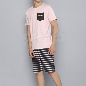 Fabricant d'usine sur mesure hiver décontracté solide 100% coton grande taille ensemble t-shirt et short à la mode - Product Image 3