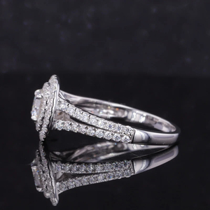 แหวนหมั้นเพชร VVS Moissanite สีเงิน S925แบบกำหนดเองได้หรูหราทอง18K สไตล์น่ารัก IGI ได้รับการรับรองแบบฝังสูงสำหรับผู้หญิง - Product Image 4