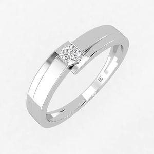 Rikhava Anillo de dedo fino para mujer con diamantes reales Más popular para bodas y compromisos Joyería certificada IGI - Product Image 2