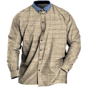 Camisa de franela de manga larga informal para hombre 2025, botón de alta calidad, diseño delgado, cierre de botón de bocina, transpirable para primavera - Product Image 4