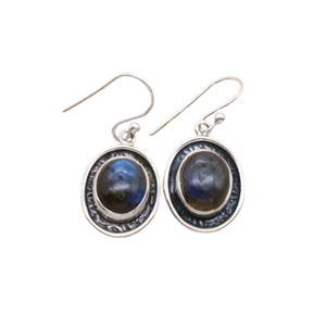 925 boucles d'oreilles classiques en argent massif bijoux pour femmes 925 en argent Sterling Labradorite pierres précieuses Style Boho boucles d'oreilles faites à la main cadeau - Product Image 1