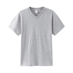 T-shirts unisexes décontractés d'été de haute qualité, 210 g/m², 100 % coton, coupe classique, col en V, t-shirts basiques unis, essentiels pour hommes - Product Image 4