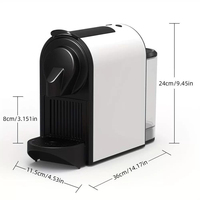 Machine à café à capsules entièrement automatique en plastique ABS pour la cuisine ou le bureau, avec boîte en carton ondulé