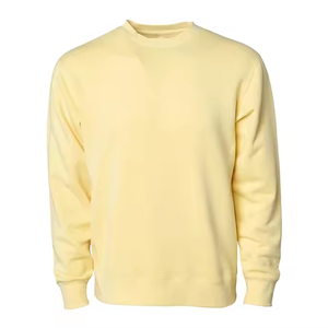 Sudadera de Invierno para Hombre, Color Amarillo Sólido, Diseño Personalizado con Bordado y Sublimación, 100% Algodón Orgánico, Felpa - Product Image 1