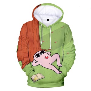 Sudadera con capucha de gato y personaje de dibujos animados para hombre, Pastel jersey con estampado, sudadera suave y acogedora, ropa de calle informal, sudadera cómoda - Product Image 2