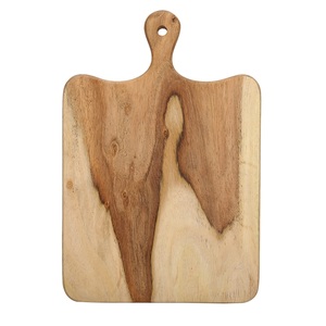 เขียงไม้ธรรมชาติสำหรับเสิร์ฟพิซซ่าและสลัดผักหรือผลไม้ - Product Image 1