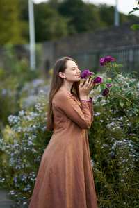 Robe en coton de style bohème à tissage à la main, longueur mollet, décontractée, occasionnelle, robe d'été pour femmes - Product Image 2