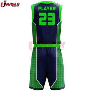 Ensembles de maillots et shorts de basketball unisexes personnalisés pour l'été, design tendance par transfert thermique, respirants, 100 % polyester, uniformes d'équipe - Product Image 3