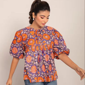 Nuevas llegadas Top sin mangas con cuello Halter de verano Multicolor Floral Algodón Ajuste relajado Casual Top básico Estilo dulce-Venta al por mayor - Product Image 1