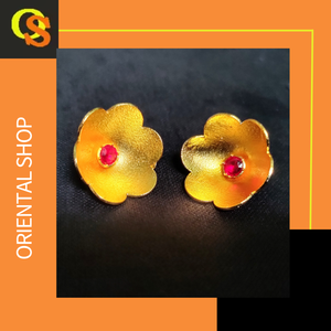 Vente en gros Ensemble de boucles d'oreilles avec des boucles d'oreilles en plaqué or 22CT de conception traditionnelle Bijoux pour femmes par les exportateurs - Product Image 5