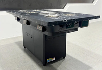 Table de barbecue et de fondue sans fumée en marbre, pour une personne, avec cuisinière à induction intégrée et système d'auto-purification, mobilier de restaurant