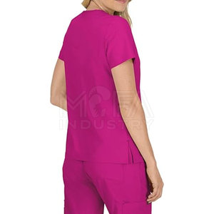 High Quality Women Nurse <b>Scrub</b> Suit Breathable Knitted 100% Cotton <b>Scrub</b> <b>Sets</b> - Product Image 2
