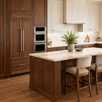 Gabinetes de Cocina Shaker Personalizados con Opciones de Madera Contrachapada, MDF o Melamina para Constructores, Distribuidores, OEM y Programas de Gabinetes para Proyectos