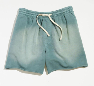 Short pour homme à séchage rapide lavé à l'acide en coton polyester respirant Décorations en toile éponge vintage logo personnalisé mi-haut - Product Image 3