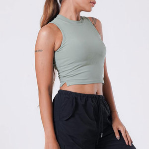 Camisetas sin mangas transpirables para mujer, venta al por mayor, personalizadas para damas con logotipo, camiseta sin mangas para gimnasio, camiseta personalizada de verano para mujer a granel - Product Image 2