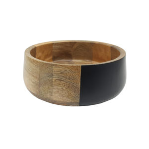 Bol de service rond en bois de manguier écologique Vaisselle faite à la main pour la maison et les hôtels pour la nourriture et les collations Finition naturelle - Product Image 6