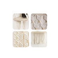 Nouvelle conception, élégance bohème, étagère murale en macramé, décoration intérieure, design contemporain, tapis Shahkar - Jour de la Saint-Patrick
