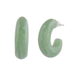 Pendientes de resina ligeros con purpurina brillante y polvo de oro para un aspecto moderno minimalista de la India al precio más barato - Product Image 6