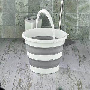 Seau en tissu pliable de 12,8 L, utilisation en cuisine, conteneur d'eau pliable, camping, lavage de voiture, injection Afossa Direct - Product Image 1