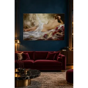 Impresión en Lienzo de Mujer Desnuda de Fida, Durmiendo de Espalda - Product Image 1