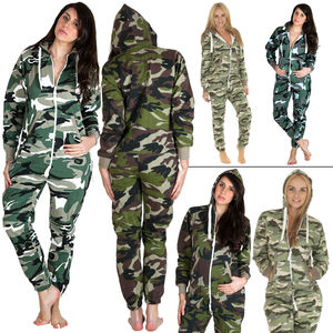 Traje deportivo de camuflaje para mujer, mono con capucha, ropa de dormir, pijama, chándal de talla grande para mujer - Product Image 1