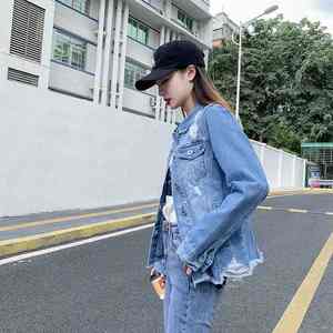 Chaqueta vaquera de mezclilla estilo 2024, personalizada, con lavado ácido, lisa, para mujer, a la moda, estilo streetwear, chaqueta vaquera moderna para mujer - Product Image 2