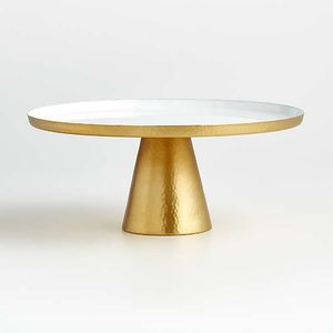 Soporte de pastel de metal de estilo vintage con patrones intrincados y superficie pulida perfecto para reuniones y celebraciones tradicionales - Product Image 2