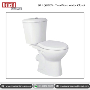 WC deux pièces en céramique P-Trap au design moderne, facile à nettoyer, pour fermer les toilettes pour couples des meilleurs fabricants et exportateurs en Inde - Product Image 2