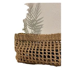 Sac de paille tissé à une épaule pour dames Sac tissé à la main Sac de paille Crochet Macramé Sacs de plage directement du fournisseur indien - Product Image 1
