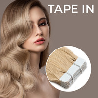 Extensiones de Cabello Humano Virgen Remy Vietnamita Caha, de Alta Calidad, Doble Trama, con Cinta Adhesiva, 100g, Todos los Colores, Gran Venta