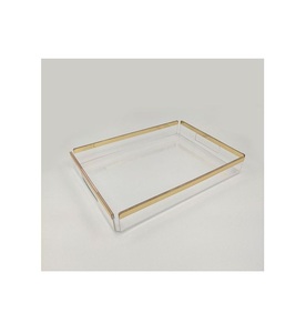 Plateau en acrylique de forme rectangulaire au design élégant plateau en acrylique de qualité supérieure pour accessoires de cuisine par Indian Metal World - Product Image 4