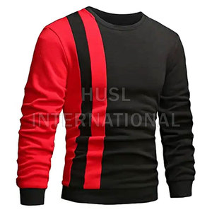 Sweat-shirt pour homme à la mode, fabrication sur mesure OEM, sweat-shirt uni en coton et polyester pour homme, à manches longues, sweat-shirt pour homme - Product Image 2