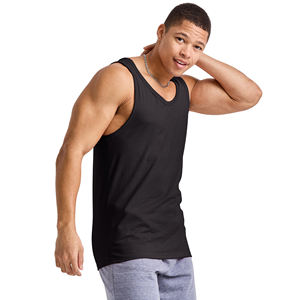 Men's High Quality Breathable Polyester Workout Tank <b>Top</b> Custom Logo Summer Gym Gear with <b>Mesh</b> Print Stringer for Casual Running - Product Image 4