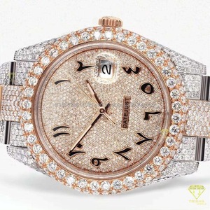 Venta caliente Moissanite Diamond Reloj automático de movimiento de cuarzo para bodas o salidas nocturnas Uso disponible para suministro mundial - Product Image 2