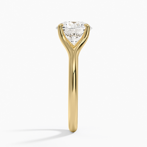 Minimalista 10K oro corte redondo Moissanite diamante solitario anillo estilo clásico compromiso boda regalo para fiestas de mujeres - Product Image 6