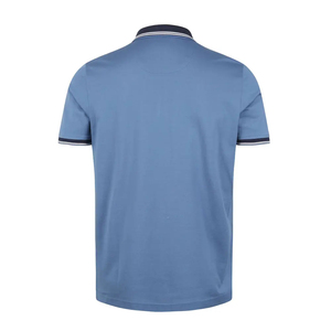 Polos de Golf de manga corta blancos para hombre 2024, algodón transpirable, informal, a rayas, estampado bordado personalizado, OEM de alta calidad - Product Image 4