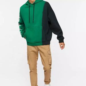 Custom <b>Men's</b> Heavyweight 100% Cotton <b>Hoodie</b> with Drawstring <b>Green</b> Embroidery Print Pattern Casual for Winter - Product Image 3