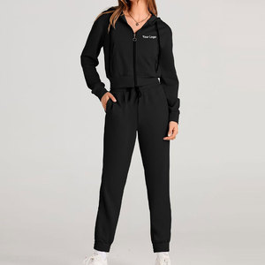 Conjunto de Sudadera con capucha corta para mujer de calidad superior, Tops cortos cómodos, estilo informal de invierno, gran oferta, traje corto con capucha - Product Image 2