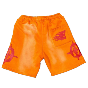 Classique Pop hommes décontracté Vintage surdimensionné Shorts impression personnalisée coton éponge lavé à l'acide hommes Shorts pour hommes - Product Image 3