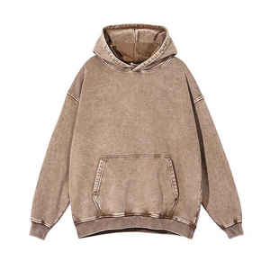 Fabricant pakistanais 100% coton sweat à capuche lavé à l'acide série High Street lavage vieux pull pierre lavé bases coton mélangé - Product Image 1
