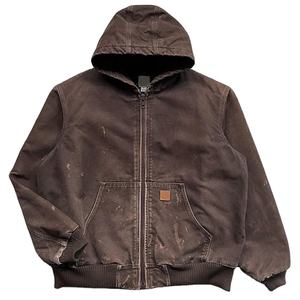 Sudaderas con cremallera para hombre de alta calidad 100% algodón de gran tamaño logotipo personalizado impreso técnica de lavado ácido para uso en invierno precio barato - Product Image 1