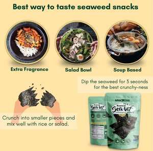 [HALAL] Algues grillées végétaliennes collations saines naturelles pour végétarien faible en cholestérol saveur originale Value Pack - Product Image 5