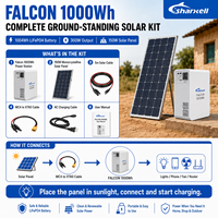 Sharxell Falcon 1000Wh Tragbarer Solargenerator-Kit 300W LiFePO4 Powerstation mit 150W Solarpanel für Zuhause und Geschäft