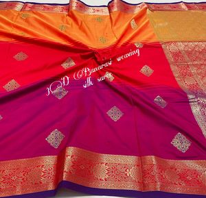Banarasi <b>Saree</b> With Silk Blouse Piece - Product Image 3
