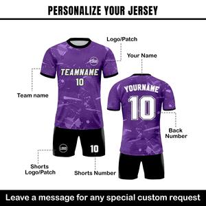 Maillot de football pour hommes avec nom d'équipe et logo pour hommes, femmes, jeunes, enfants-Service OEM Coupe automatisée pour uniformes d'équipe personnalisés - Product Image 3