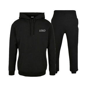 Ensemble de survêtement de sport à cordon de serrage en polyester/coton lourd uni pour homme avec logo personnalisé DECENT FIGHT WEARS - Product Image 2