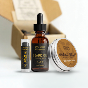 Ensemble de soins pour barbe ABCo Gold : Huile à barbe (2 oz) & Baume à barbe (2 oz) - Extraits botaniques & Huiles essentielles, Sans cruauté envers les animaux - Product Image 4