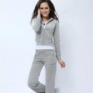 Conjunto Deportivo de Terciopelo para Mujer, Marca de Alta Costura, Traje de Terciopelo con Sudadera con Capucha y Pantalones, Conjunto Deportivo de Terciopelo - Product Image 2